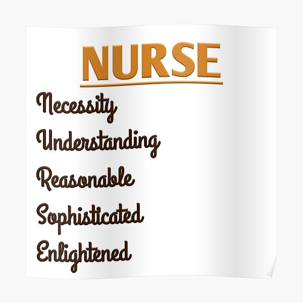 "Nurse Acronyms And Fantastic Meanings" Poster for Sale by Smartdive