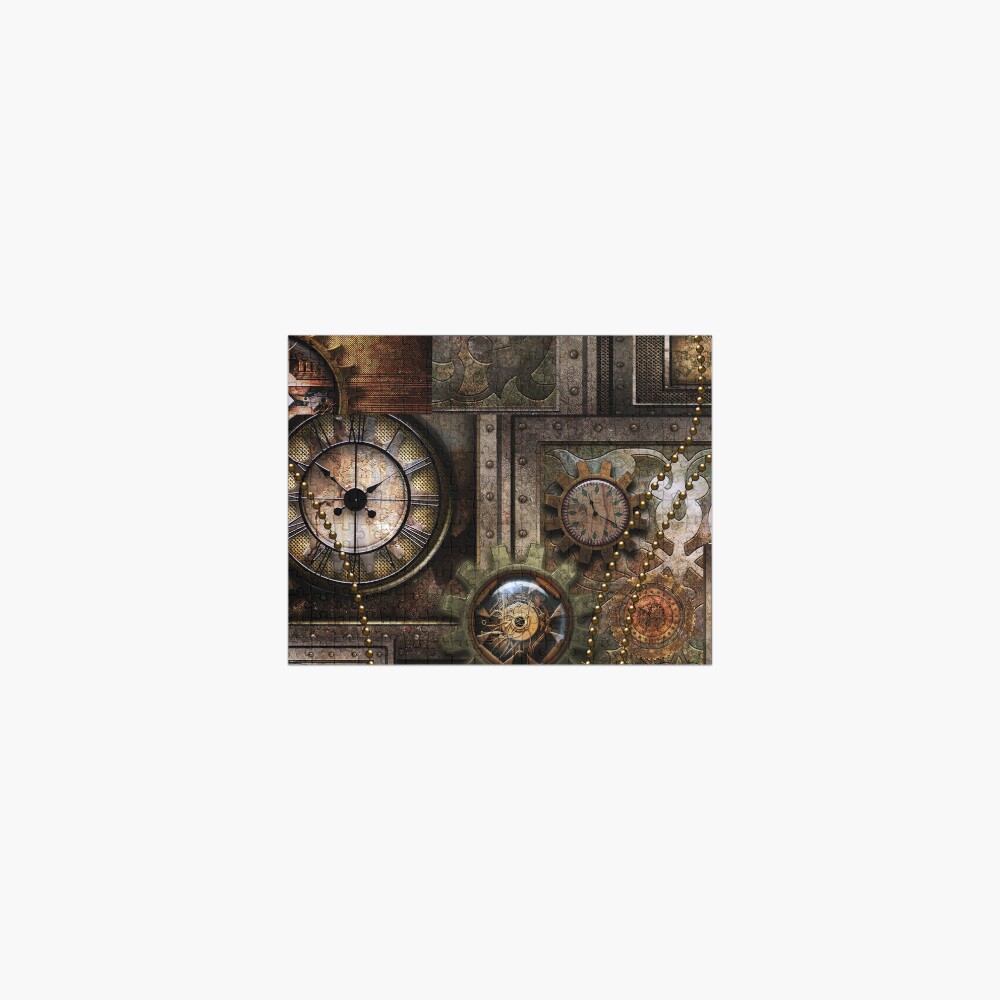 Steampunk, wonderful clockwork with gears Jigsaw Puzzle