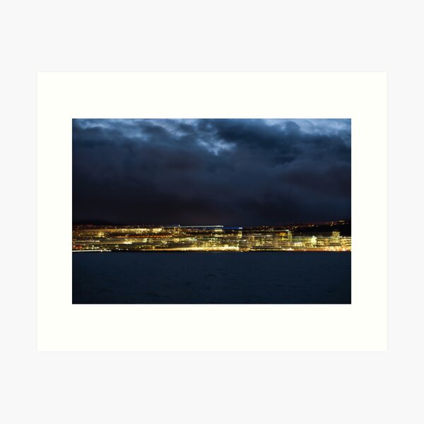 City beneath the storm Art Print
