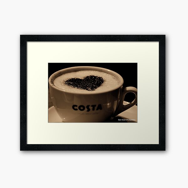 Love Coffee. Framed Art Print