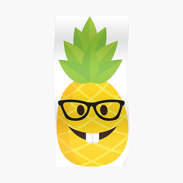 Pineapple Emoji Posters Redbubble