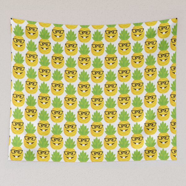 Item preview, nerdy pineapple emoji, cute pineapple designed and sold by Terevela.