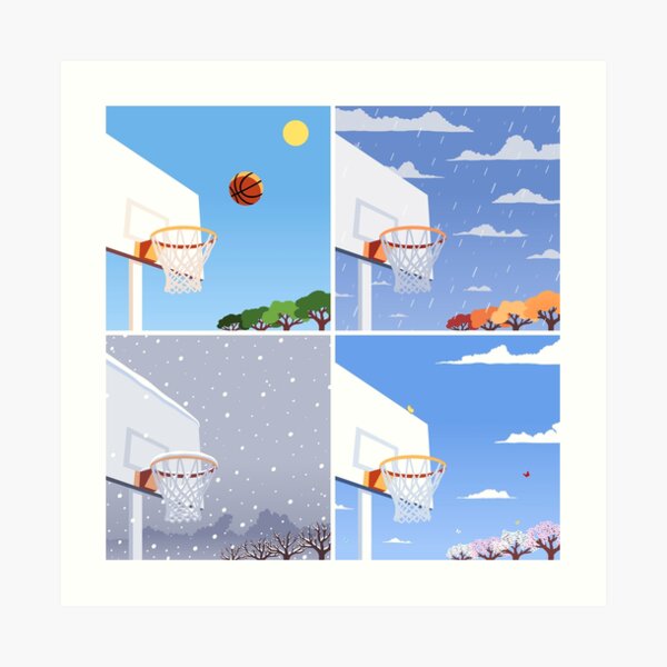 Basketball Seasons Art Print