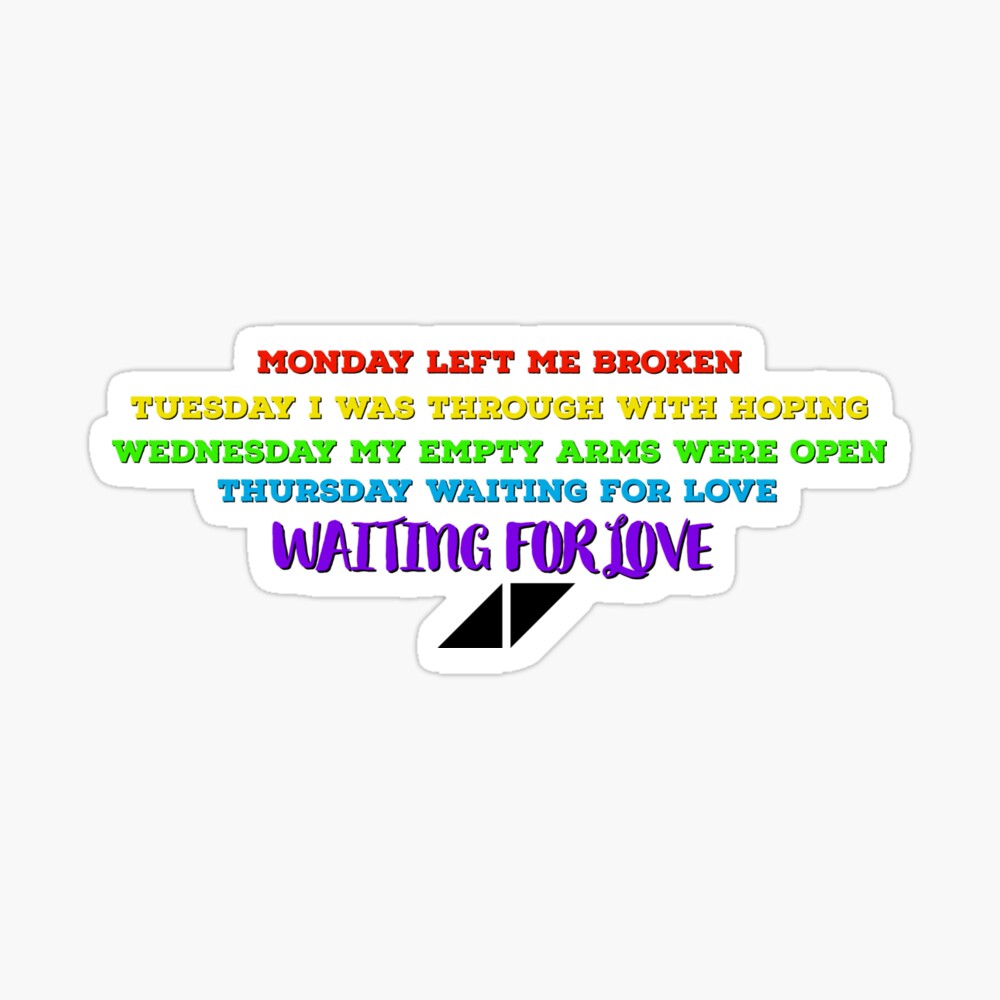 Avicii Waiting For Love Paroles Cahier à spirale « Waiting For Love Avicii Paroles », par elizastogan |  Redbubble