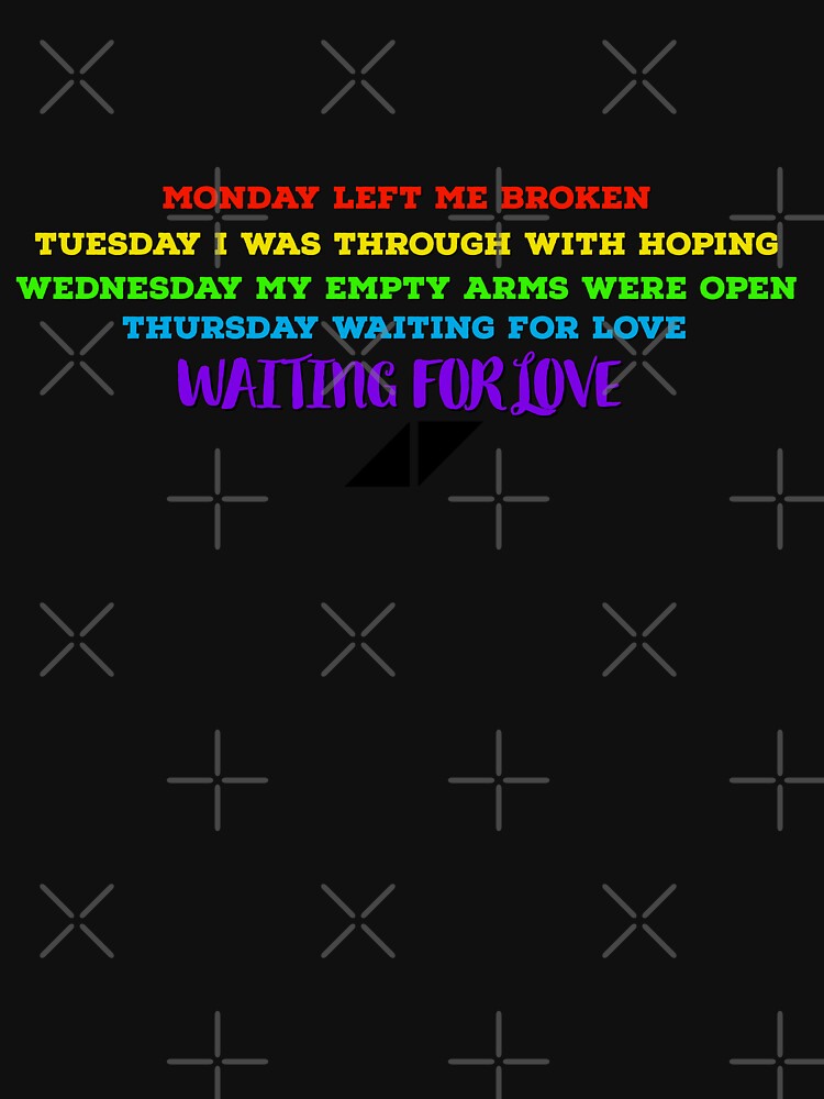 Waiting For Love Avicii Lyrics Sticker for Sale by elizastogan