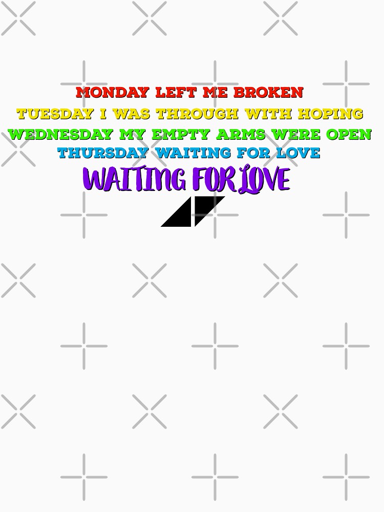 Waiting For Love Avicii Lyrics Sticker for Sale by elizastogan