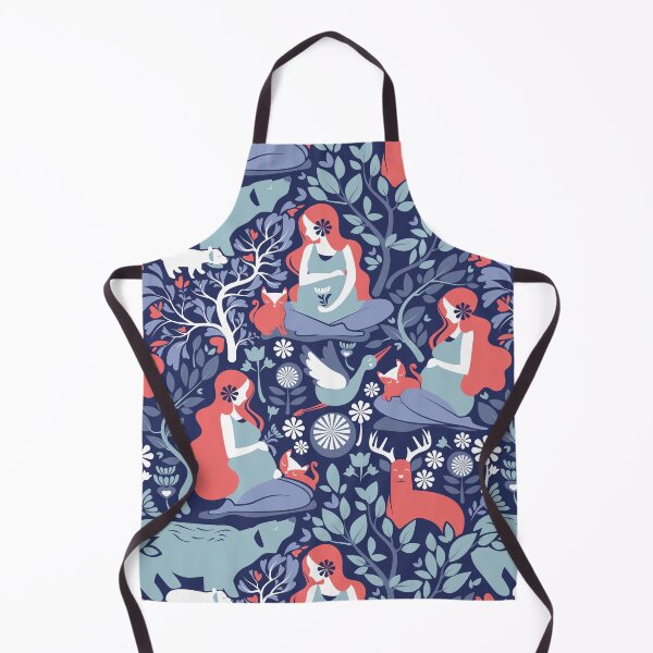 Item preview, Mother Nature Scandinavian Inspiration // navy background blue and coral details designed and sold by SelmaCardoso.
