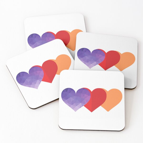 Item preview, three colorful hearts funny masks designed and sold by hiliga.