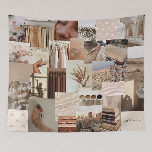 Item preview, tan aesthetic collage designed and sold by morgananjos.
