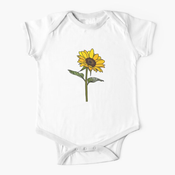 Body para bebé «Girasol estético sobre negro» de Rocket-To-Pluto | Redbubble