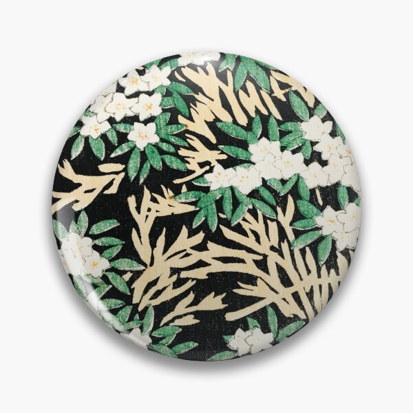 Item preview, Black Floral pattern -  Watanabe Seitei - Japanese art designed and sold by Bebichic.