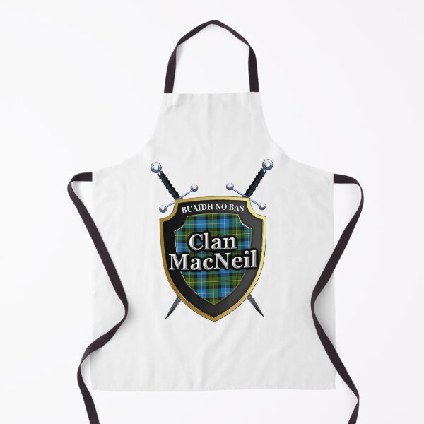 Item preview, Clan MacNeil Tartan Shield & Swords designed and sold by ScotsMountain.