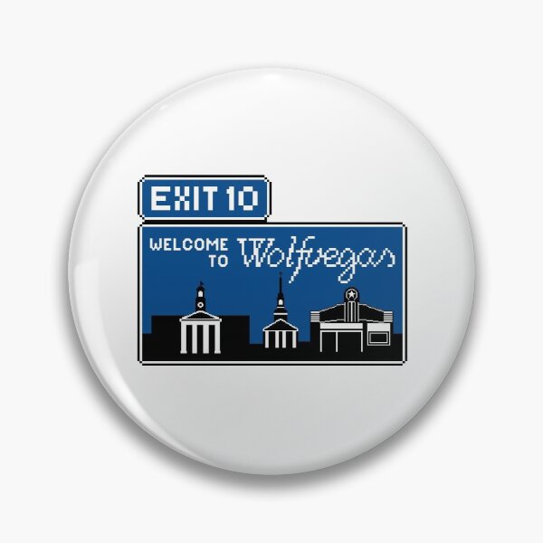 Item preview, Pixelated Wolfvegas Highway Exit Sign designed and sold by zweeangh.