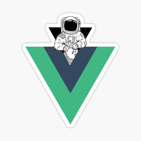 Vuejs Space Logo | Vue Javascript framework Sticker