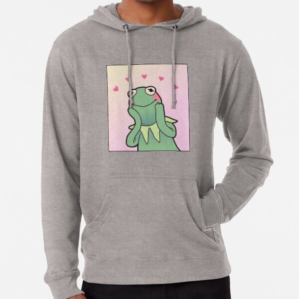 Kermit The Frog Heart Meme Lightweight Hoodie By Ceciliacg Redbubble