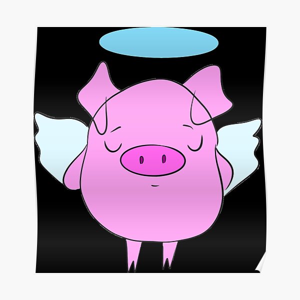 Angel Piggy Posters Redbubble - piggy kawaii roblox angel