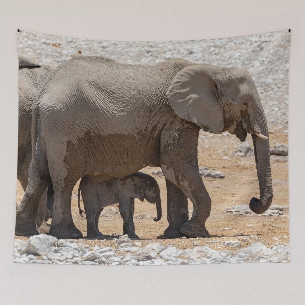 Item preview, African Elephant Mother and Baby designed and sold by AnthonyZed.