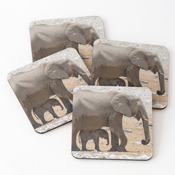 Item preview, African Elephant Mother and Baby designed and sold by AnthonyZed.
