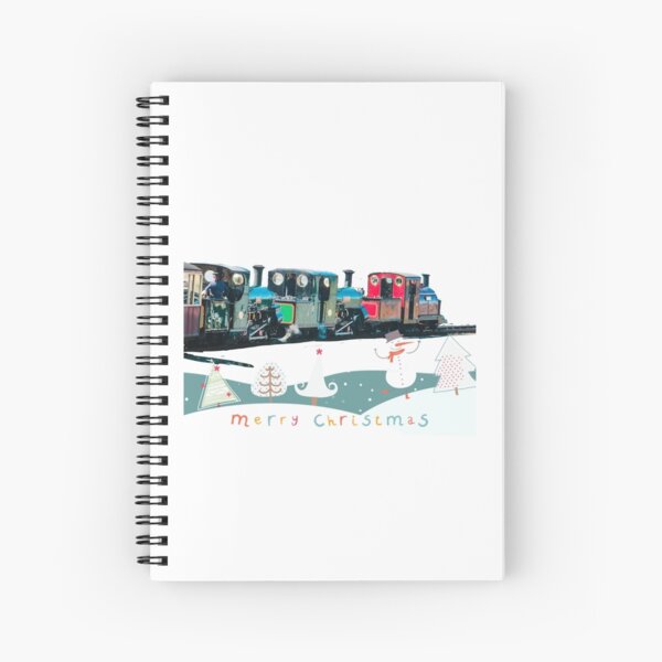 Happy Christmas for train lovers Spiral Notebook