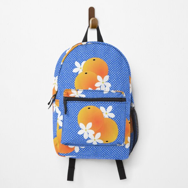 Item preview, Pop Art Oranges and Blossoms on Blue designed and sold by MerryMakewell.