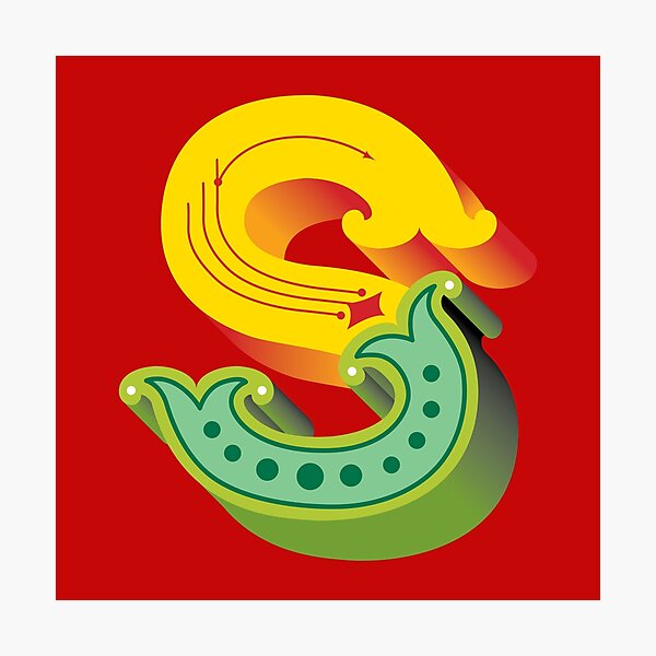Item preview, Traditional Brazilian Lettering - Letter S designed and sold by portodesign.