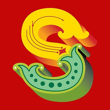 Artwork thumbnail, Traditional Brazilian Lettering - Letter S by portodesign