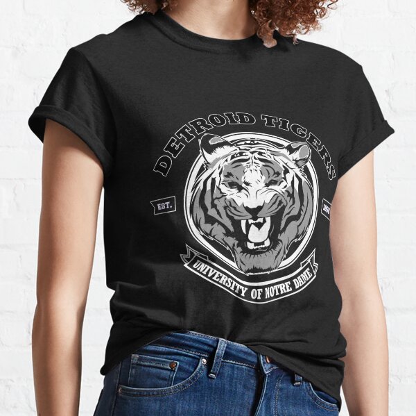 Distressed Tiger Mascot Tshirt Funny Detroit Tiger Design Premium T-Shirt