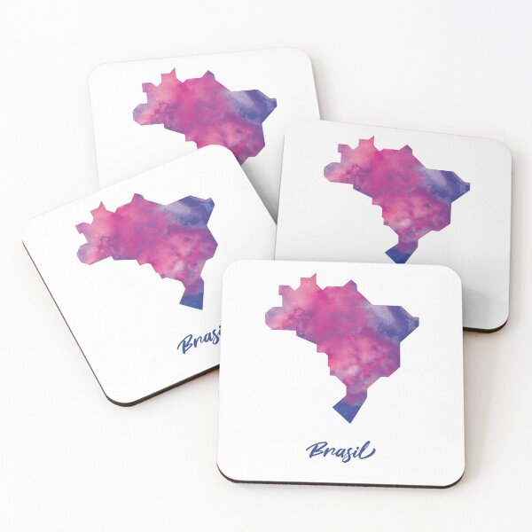 Item preview, Brasil Map in Watercolor (Purple, Blue and Pink) designed and sold by Geometricshow.
