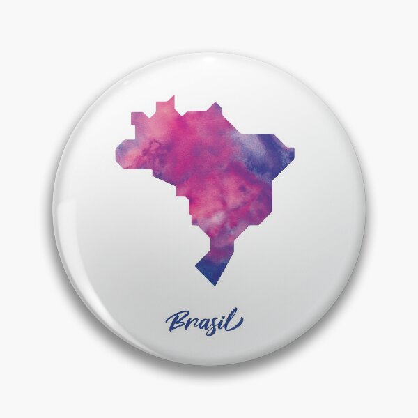 Item preview, Brasil Map in Watercolor (Purple, Blue and Pink) designed and sold by Geometricshow.