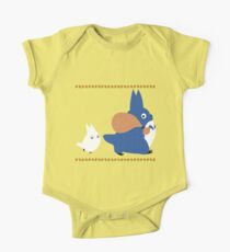 chuu and chibi totoro Short Sleeve Baby One-Piece