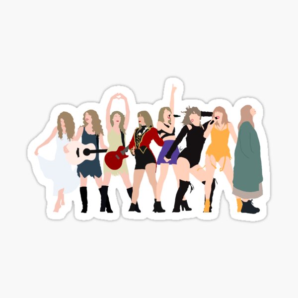 Taylor Swift eras incl folklore - incl evermore available here https://www.redbubble.com/shop/ap/64928335 Sticker
