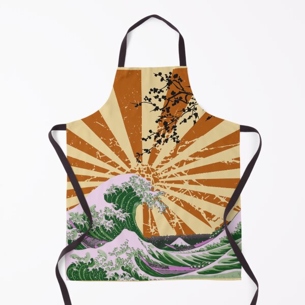 Item preview, The Great Wave off Kanagawa before Rising Sun, pink green colors designed and sold by Koalaslifestyle.