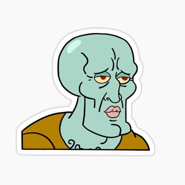 Squidward Handsome Spongebob Stickers 