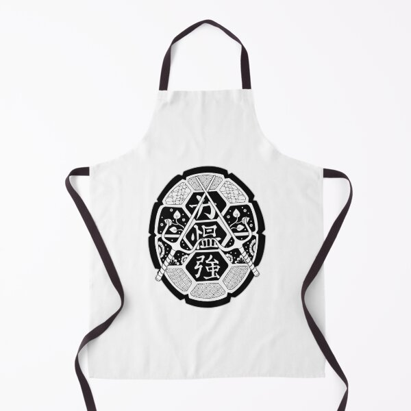 TMNT Shell Mandala Black Apron