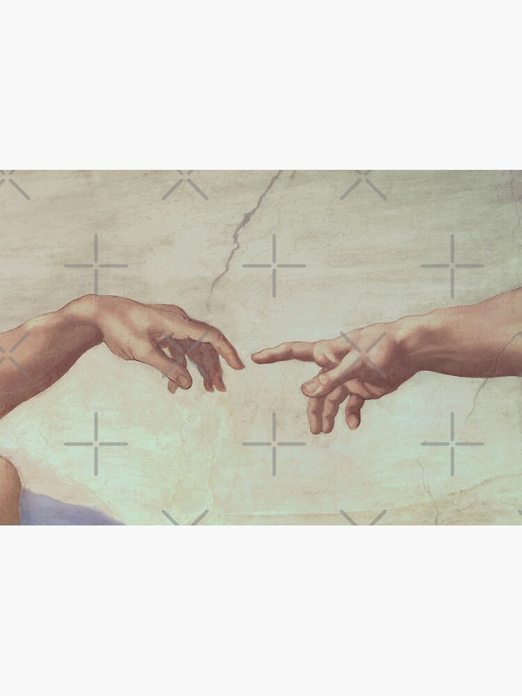 cartonné « Mains de Dieu et Adam de la création d'Adam », par