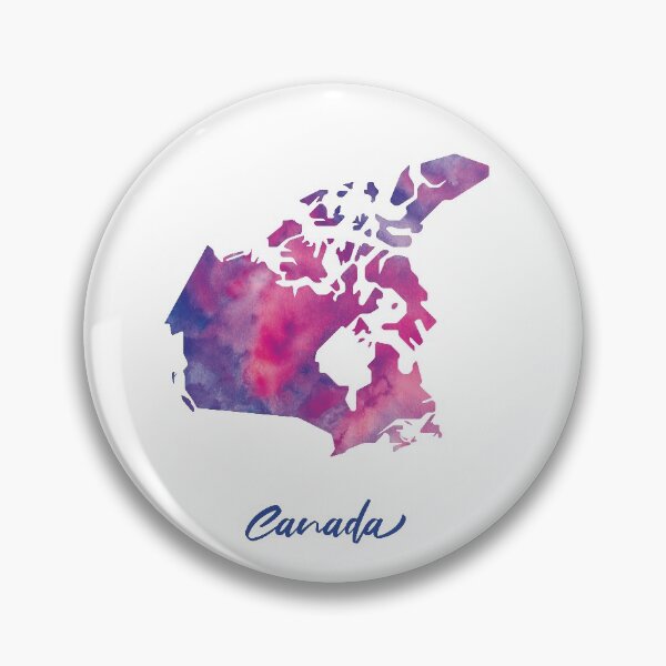 Item preview, Canada Map in Watercolor (Purple, Blue and Pink) designed and sold by Geometricshow.