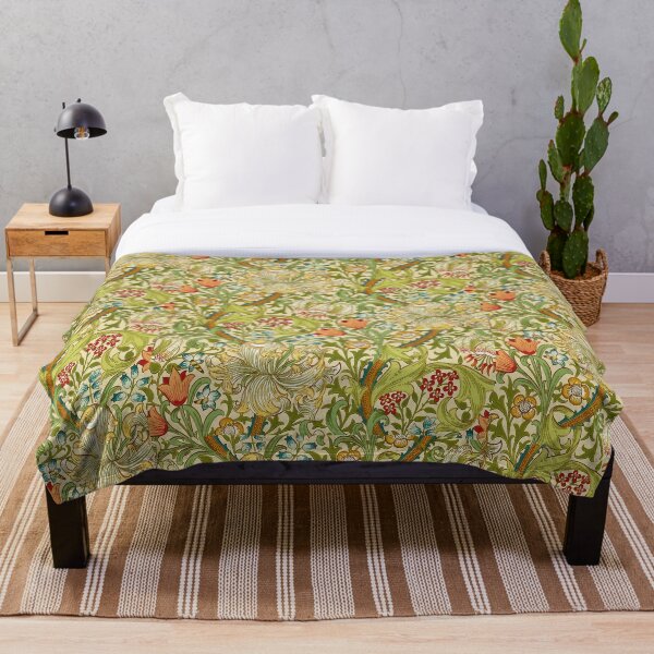 William Morris Golden Lily Throw Blanket