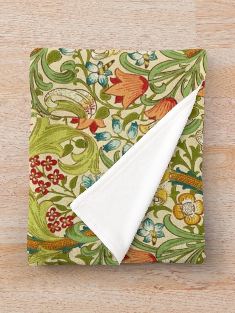 "William Morris Golden Lily" Throw Blanket for Sale by fineartgallery