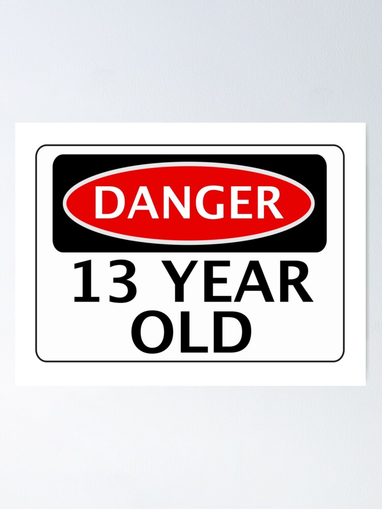 Danger 10 Year Old Printable Card