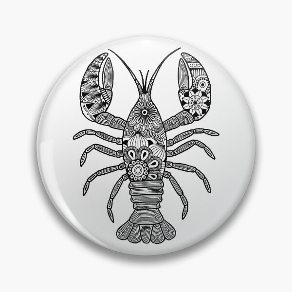 Item preview, Lobster (black and white, vertical) designed and sold by Calen  Picard-Carroll.