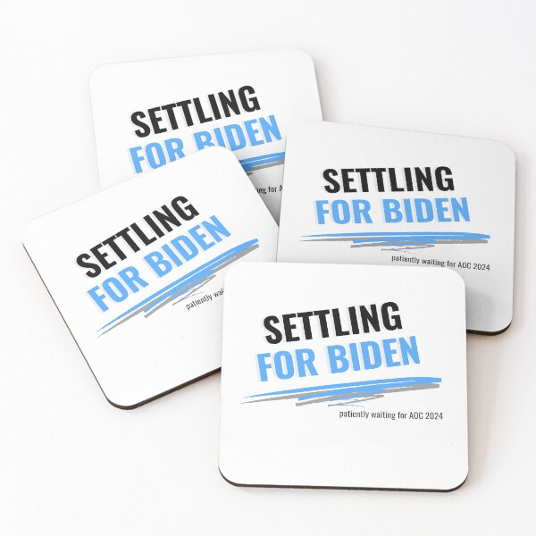 Item preview, Settling for Biden, waiting for AOC designed and sold by littlehapa.