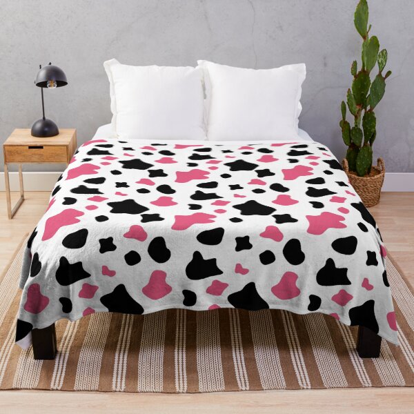 Item preview, Black, Pink and White Cow Print Pattern designed and sold by RLYGR8.