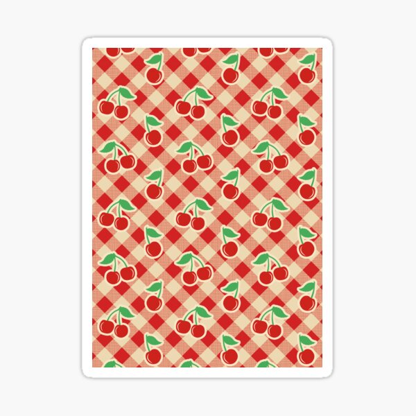 Cherry Tablecloth Vintage Pinup Picnic Sticker