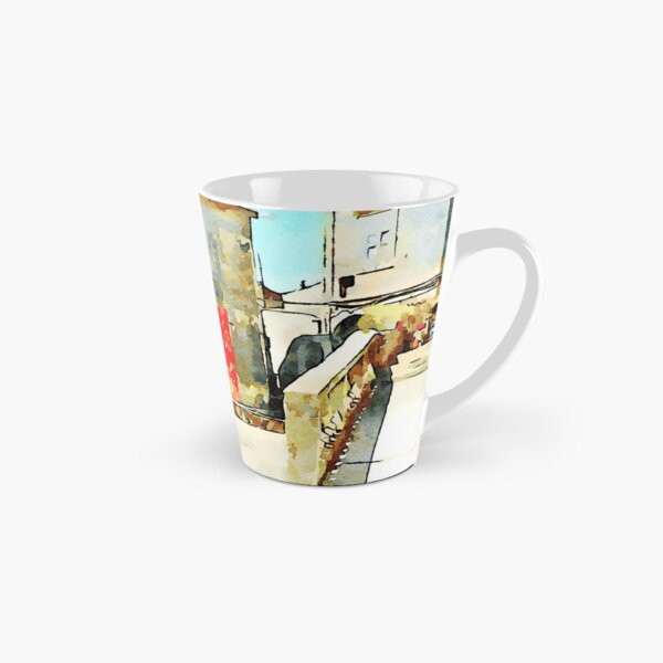 Tortora glimpse with Italian flag painted on the wall of building Tall Mug