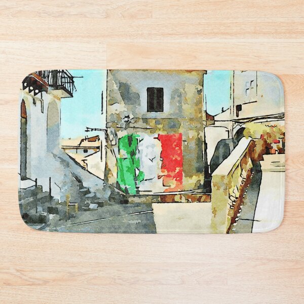 Item preview, Tortora glimpse with Italian flag painted on the wall of building  designed and sold by Giuseppe Cocco.