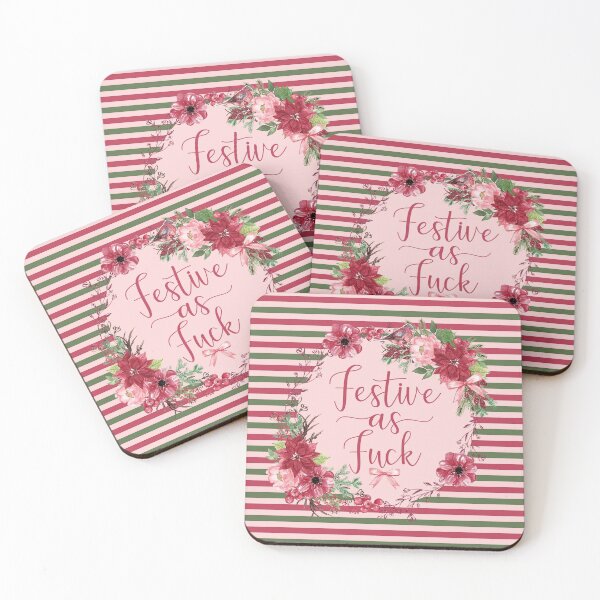 Item preview, Festive As Fuck, Funny Christmas Quote  designed and sold by DirtyAngelFace Shop.