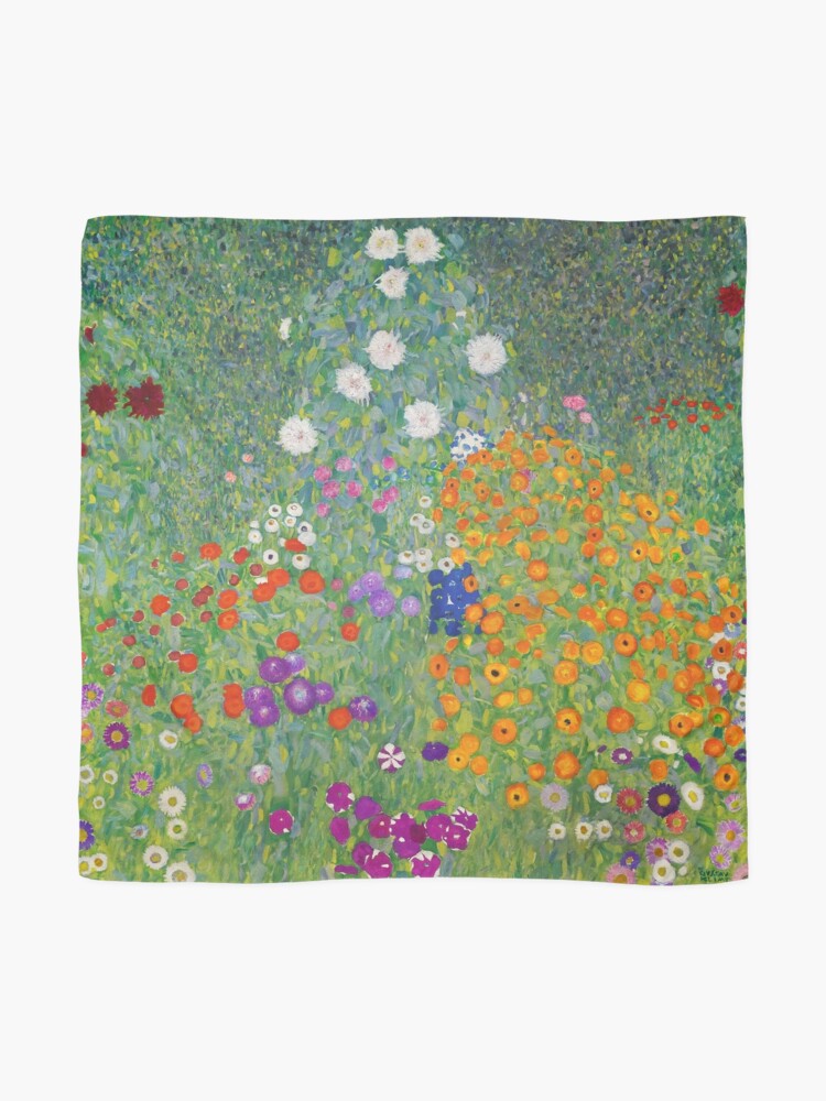 Alternate view of Gustav Klimt Flower Garden Scarf