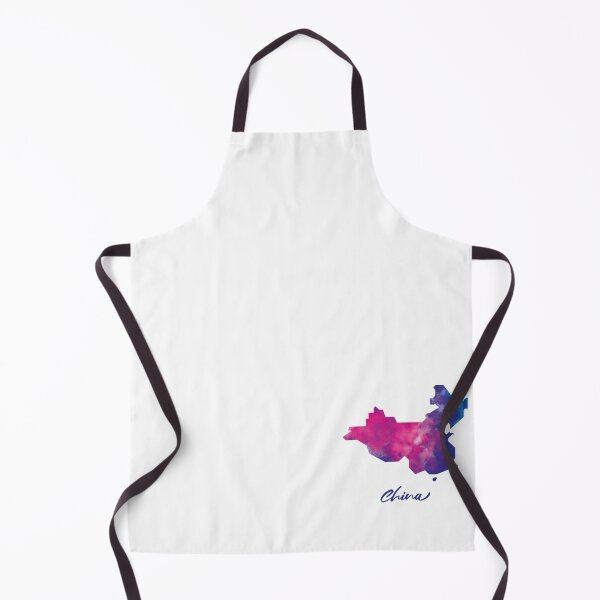 Item preview, China Map in Watercolor (Purple, Blue and Pink) designed and sold by Geometricshow.