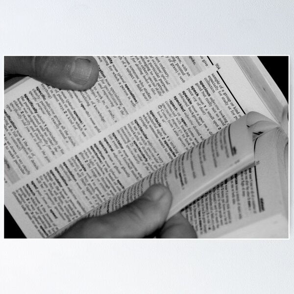 Artikel-Vorschau von Reading the dictionary , designt und verkauft von ejrphotography.