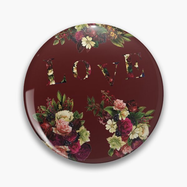 Item preview, Moody romantic love floral typography deep red garnet designed and sold by ankka.